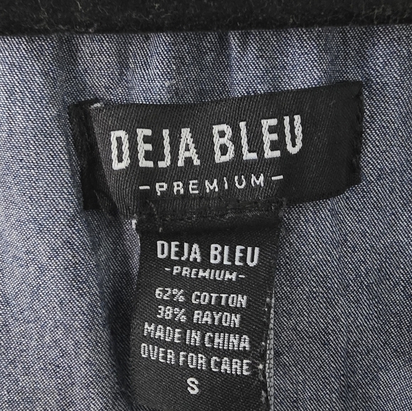 Deja Bleu Maxi Jean Dress Sz S Blue Chambray Sleveles Adjustable Strap  Classic - Picture 5 of 7